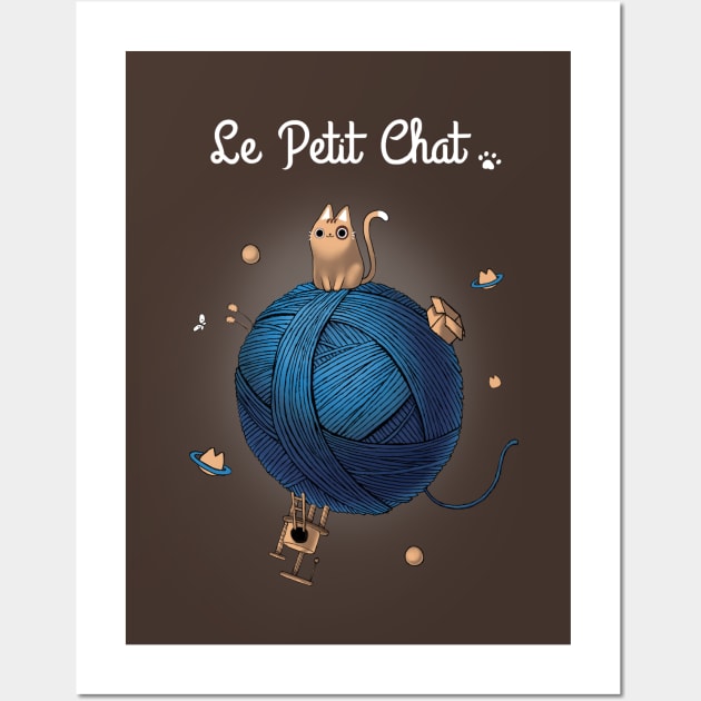 Le Petit Chat - Cute Kitty Parody - Cat in a Box Wall Art by BlancaVidal